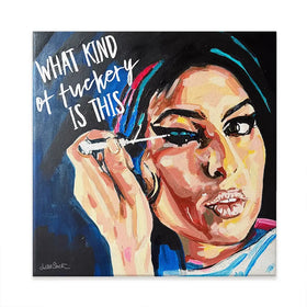 Amy Winehouse Mirror Image Square Canvas Print Amy Winehouse Mirror Image Square Canvas Print wall art product Juliet Stockton