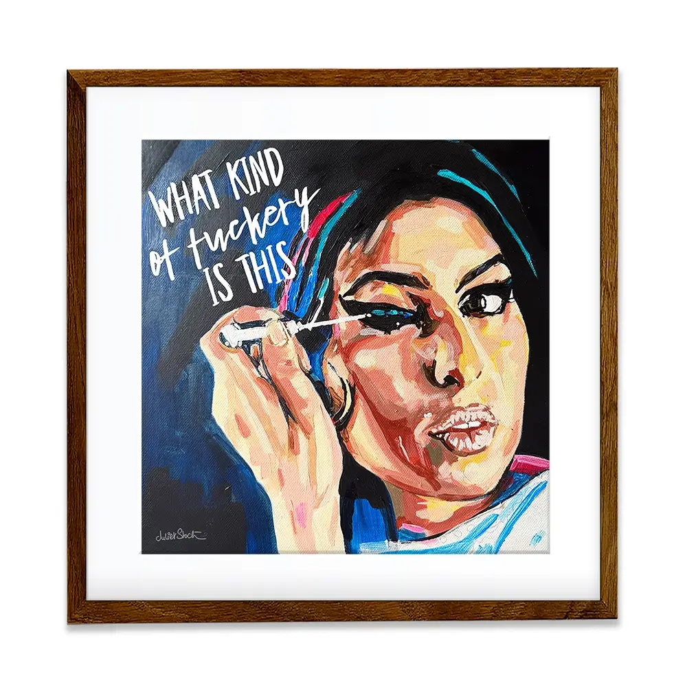 Amy Winehouse Mirror Image Square Framed Art Print Amy Winehouse Mirror Image Square Framed Art Print wall art product Juliet Stockton