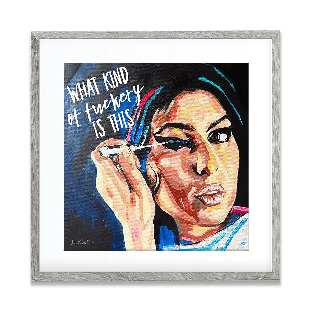 Amy Winehouse Mirror Image Square Framed Art Print Amy Winehouse Mirror Image Square Framed Art Print wall art product Juliet Stockton