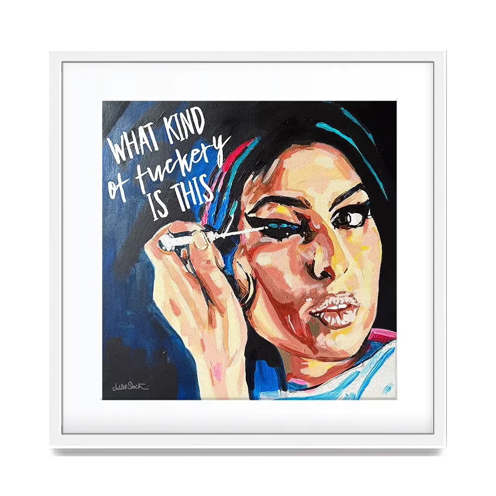 Amy Winehouse Mirror Image Square Framed Art Print Amy Winehouse Mirror Image Square Framed Art Print wall art product Juliet Stockton