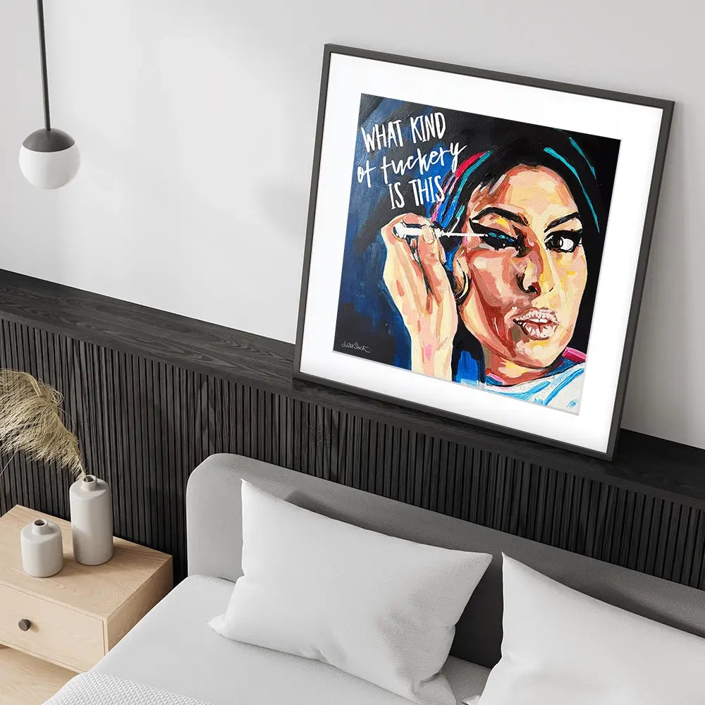 Amy Winehouse Mirror Image Square Framed Art Print Amy Winehouse Mirror Image Square Framed Art Print wall art product Juliet Stockton