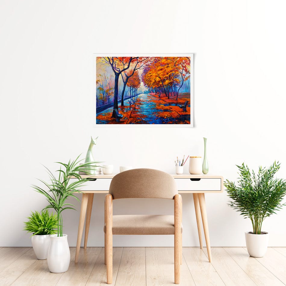 An Autumn Walk Art Print wall art product / Shutterstock