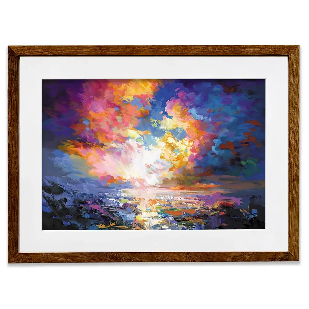 An Ocean Sunset Framed Art Print An Ocean Sunset Framed Art Print wall art product Leon Devenice