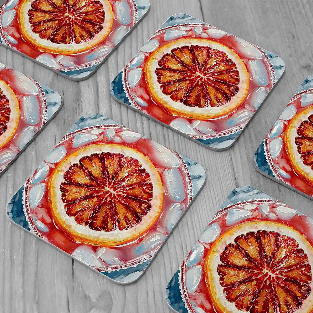 Aperol Spritz Cocktail Coaster Set Aperol Spritz Cocktail Coaster Set wall art product David Alexander Elder
