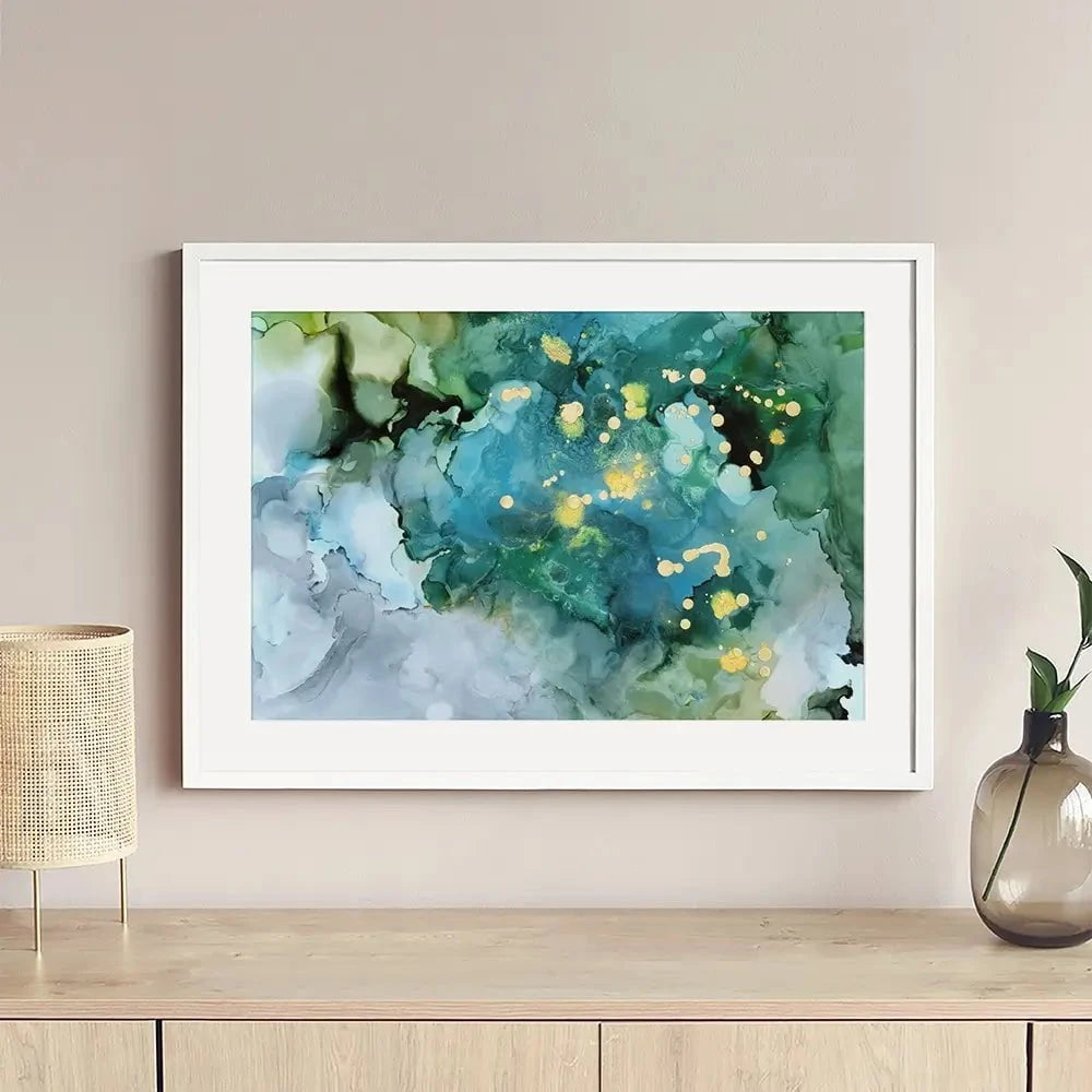 Aqua Brume Framed Art Print Aqua Brume Framed Art Print wall art product Victoria Borges