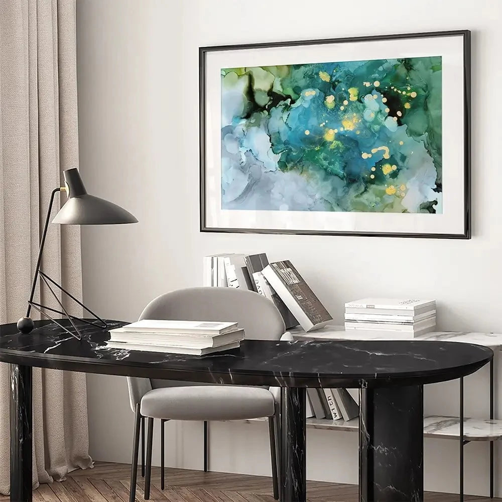 Aqua Brume Framed Art Print Aqua Brume Framed Art Print wall art product Victoria Borges