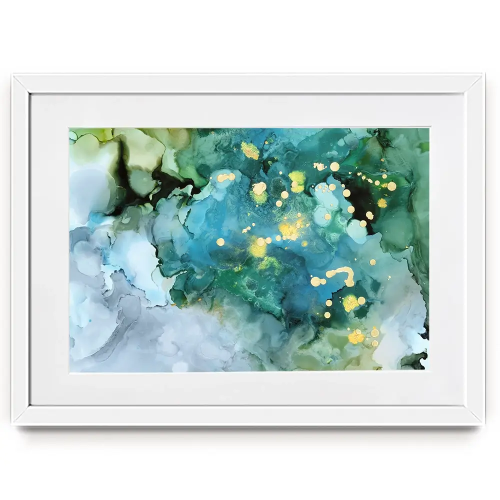 Aqua Brume Framed Art Print Aqua Brume Framed Art Print wall art product Victoria Borges