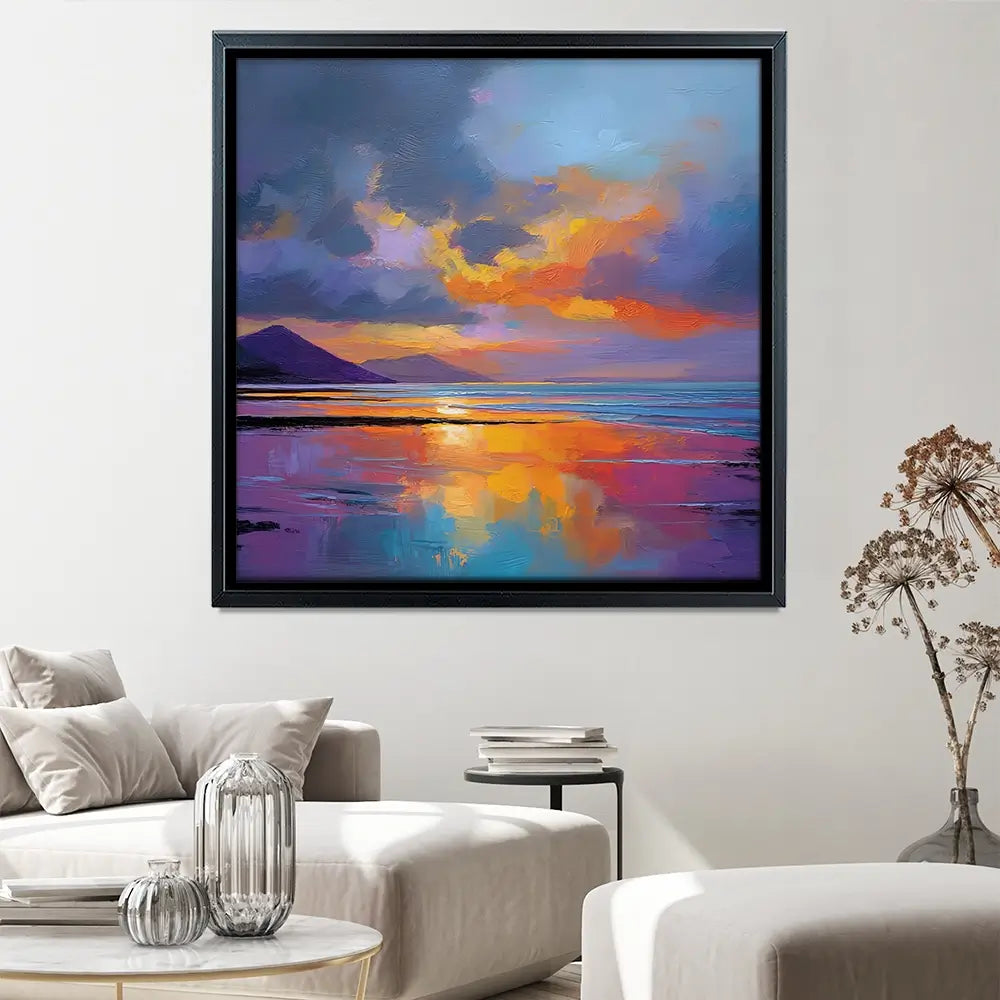 Ardnamurchan Dusk Square Canvas Print Ardnamurchan Dusk Square Canvas Print wall art product David Alexander Elder
