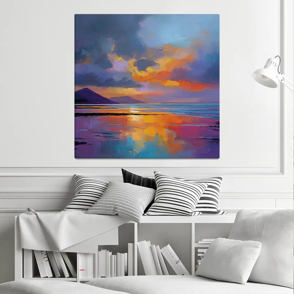 Ardnamurchan Dusk Square Canvas Print Ardnamurchan Dusk Square Canvas Print wall art product David Alexander Elder