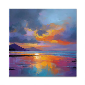 Ardnamurchan Dusk Square Canvas Print Ardnamurchan Dusk Square Canvas Print wall art product David Alexander Elder