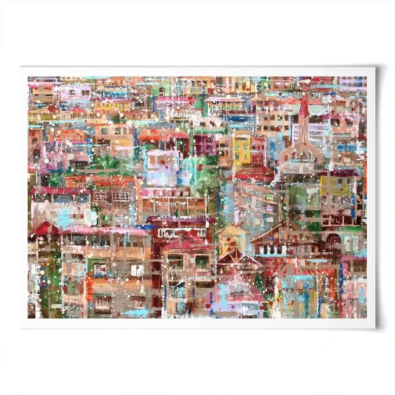 Art City Houses Art Print Art City Houses Art Print wall art product Studio Paint-Ing