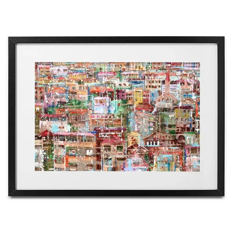 Art City Houses Framed Art Print Art City Houses Framed Art Print wall art product Studio Paint-Ing