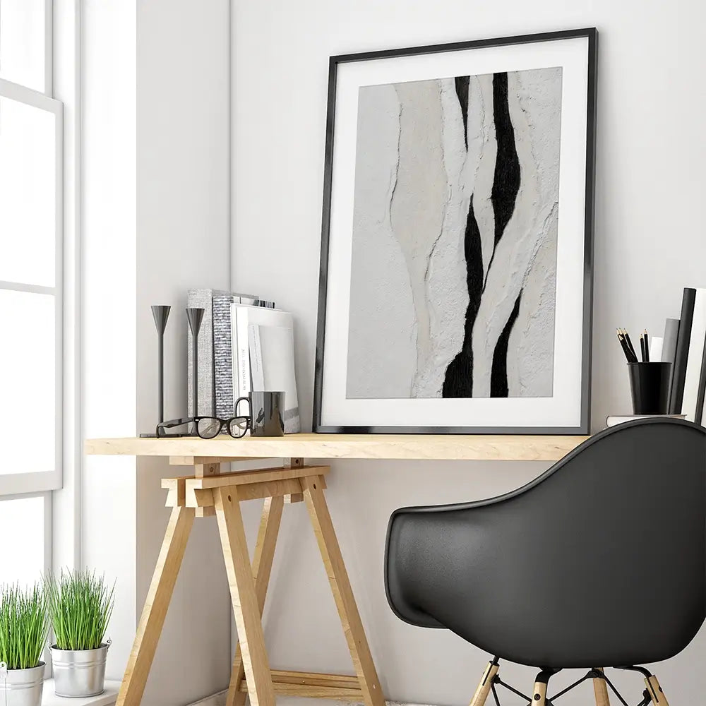Art Deco Waves Framed Art Print Art Deco Waves Framed Art Print wall art product LSR Design Studio - Independent