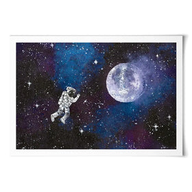 Astronaut Moon Art Print Astronaut Moon Art Print wall art product Emma LC Art