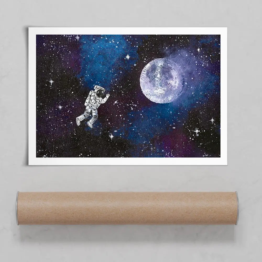 Astronaut Moon Art Print Astronaut Moon Art Print wall art product Emma LC Art