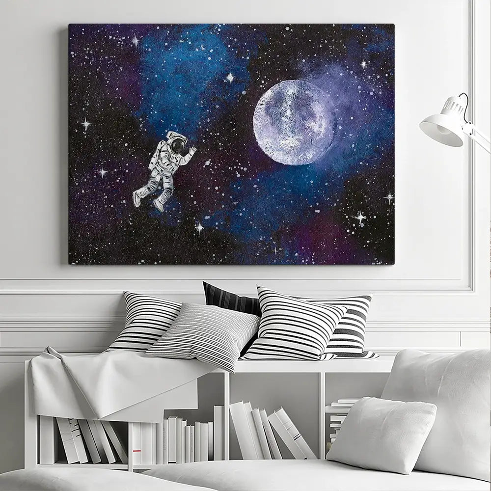 Astronaut Moon Canvas Print Astronaut Moon Canvas Print wall art product Emma LC Art