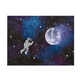 Astronaut Moon Canvas Print Astronaut Moon Canvas Print wall art product Emma LC Art