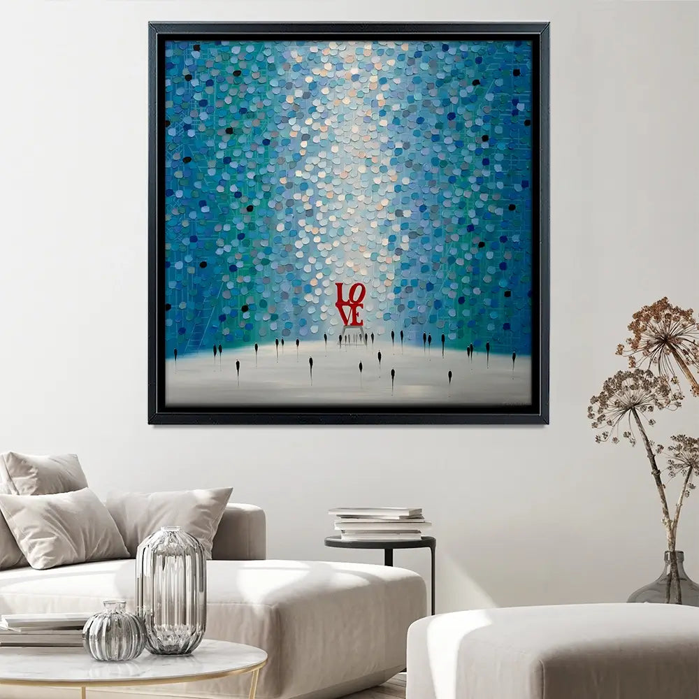 At The Heart Of Love Square Canvas Print At The Heart Of Love Square Canvas Print wall art product Ekaterina Ermilkina