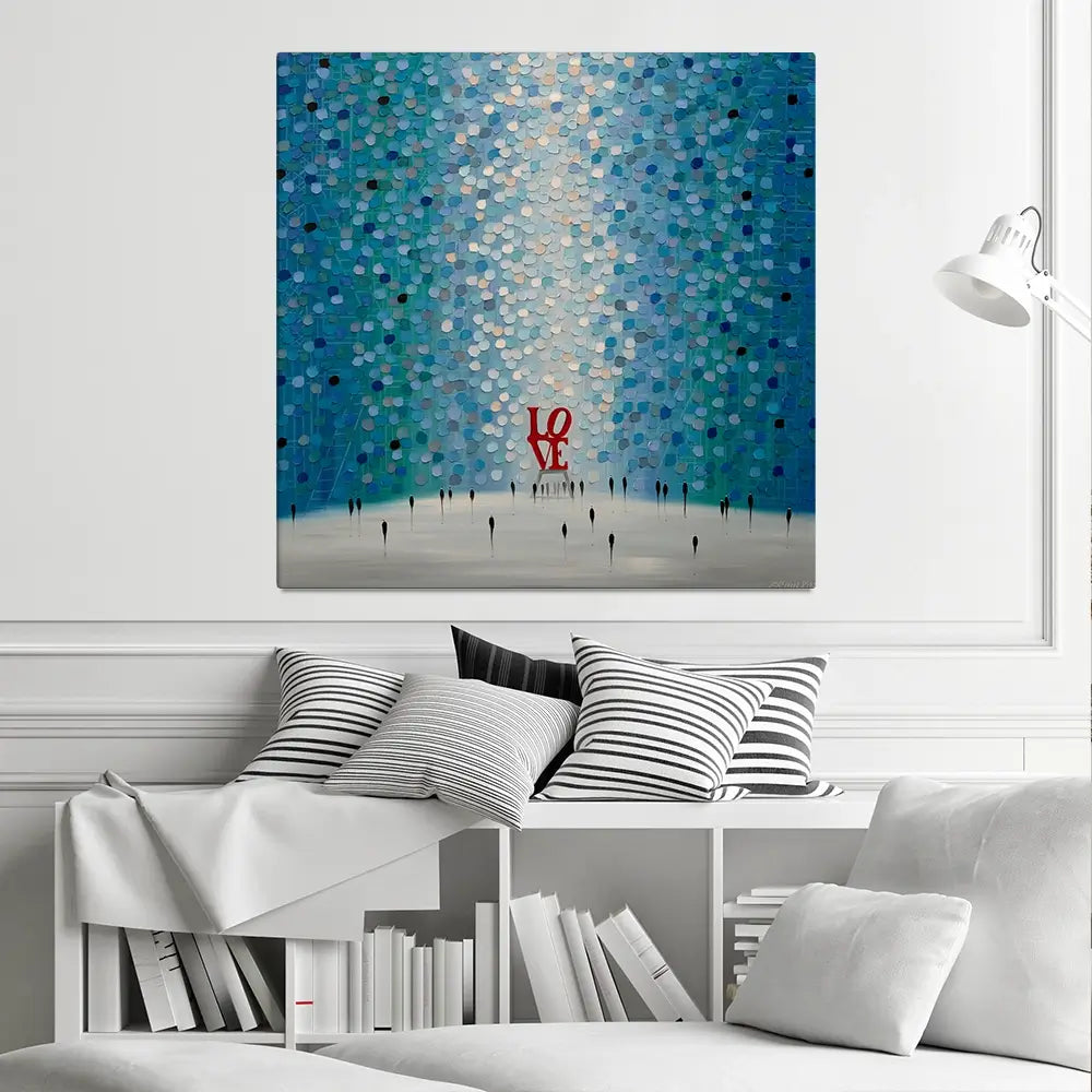 At The Heart Of Love Square Canvas Print At The Heart Of Love Square Canvas Print wall art product Ekaterina Ermilkina