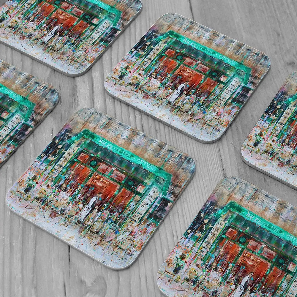 Au Petit Fer A Cheval Coaster Set Au Petit Fer A Cheval Coaster Set wall art product Studio Paint-Ing