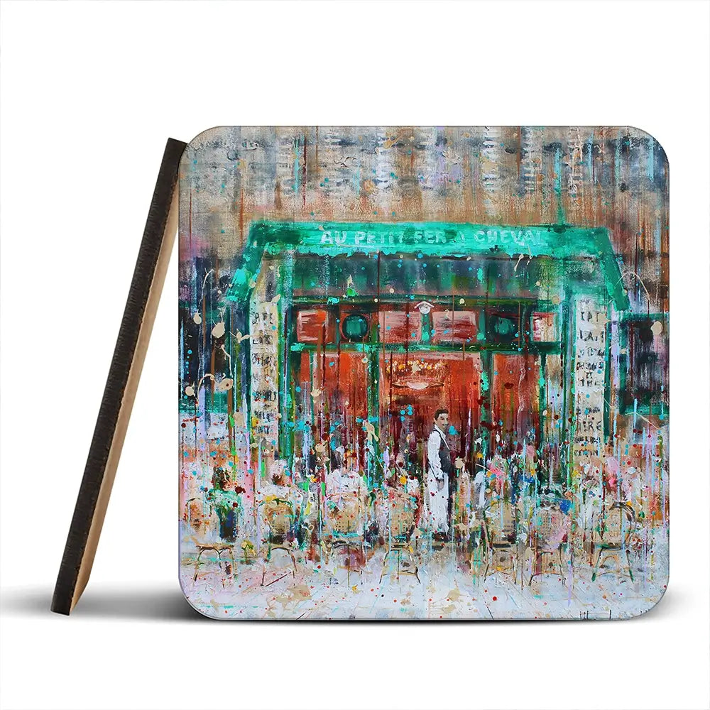 Au Petit Fer A Cheval Coaster Set Au Petit Fer A Cheval Coaster Set wall art product Studio Paint-Ing