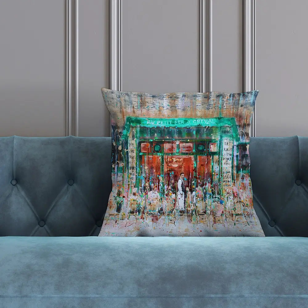 Au Petit Fer A Cheval Cushion Au Petit Fer A Cheval Cushion wall art product Studio Paint-Ing