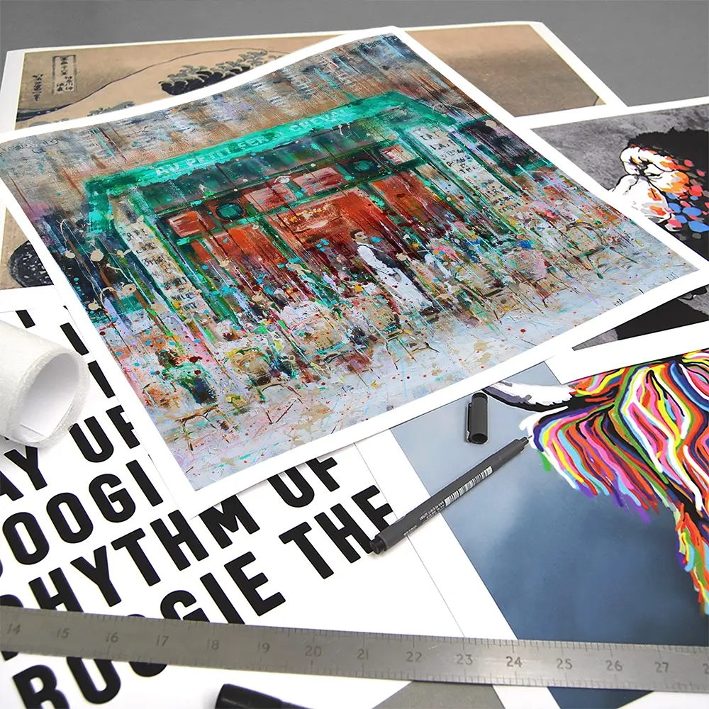 Au Petit Fer A Cheval Square Art Print Au Petit Fer A Cheval Square Art Print wall art product Studio Paint-Ing