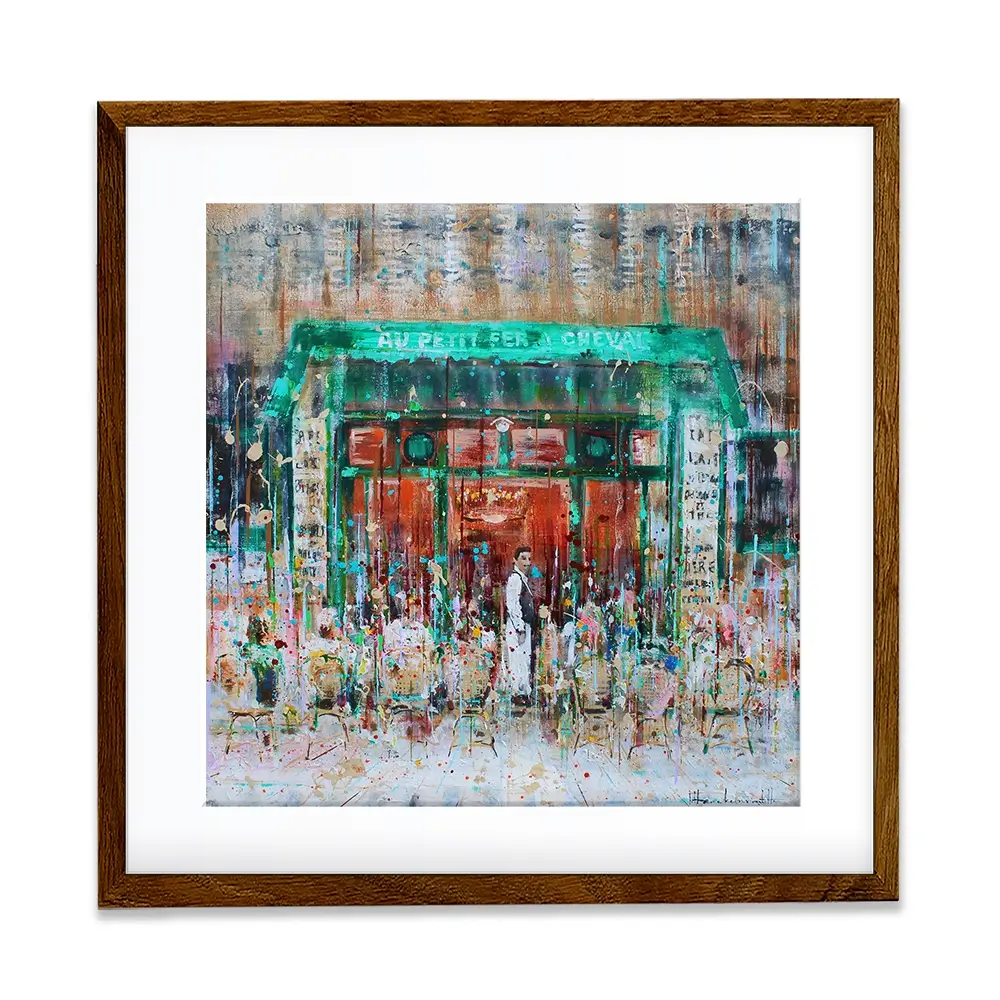 Au Petit Fer A Cheval Square Framed Art Print Au Petit Fer A Cheval Square Framed Art Print wall art product Studio Paint-Ing