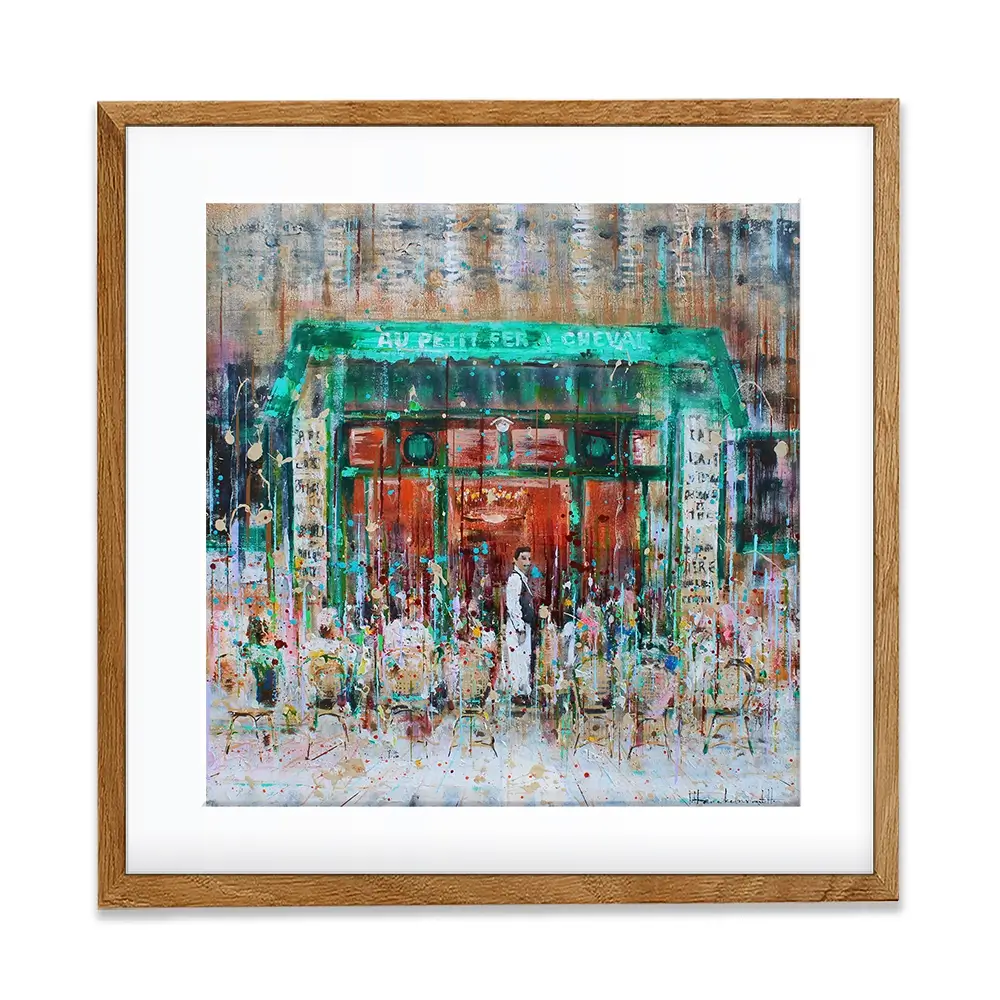 Au Petit Fer A Cheval Square Framed Art Print Au Petit Fer A Cheval Square Framed Art Print wall art product Studio Paint-Ing
