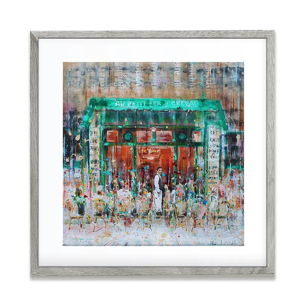 Au Petit Fer A Cheval Square Framed Art Print Au Petit Fer A Cheval Square Framed Art Print wall art product Studio Paint-Ing
