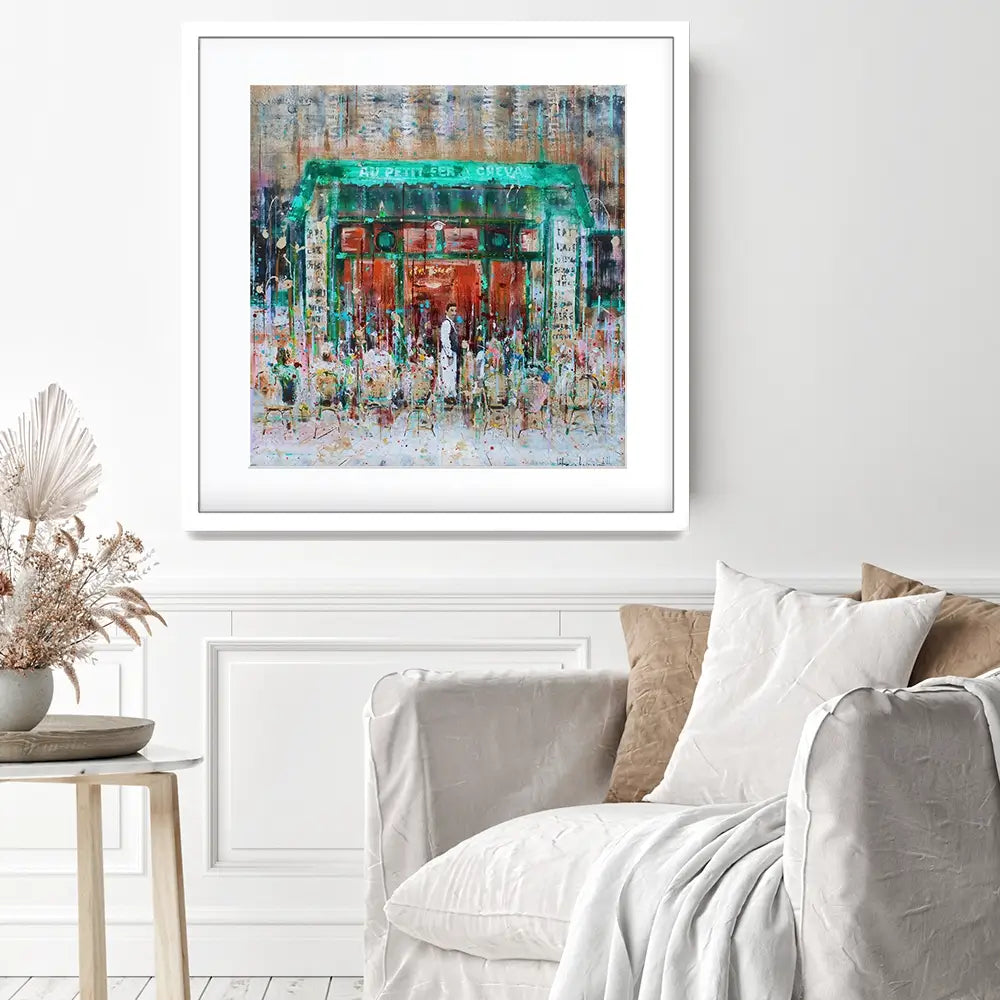 Au Petit Fer A Cheval Square Framed Art Print Au Petit Fer A Cheval Square Framed Art Print wall art product Studio Paint-Ing