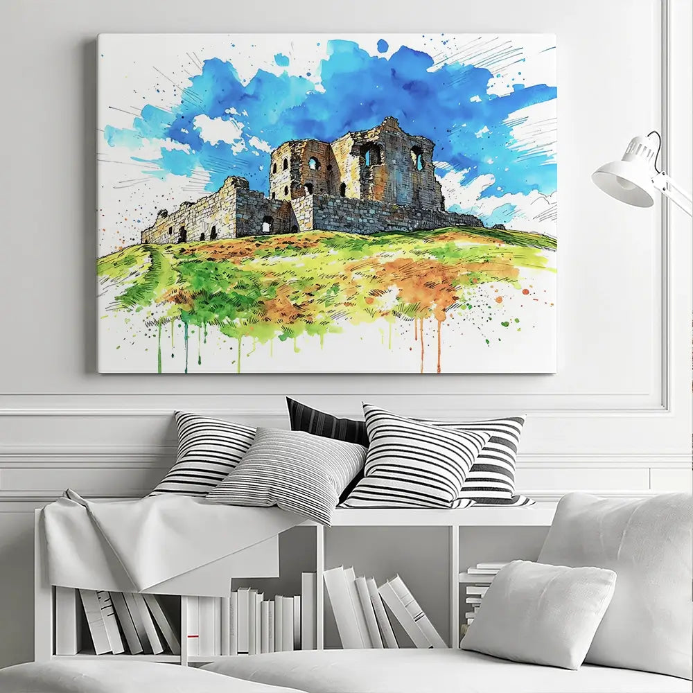 Auchindoun Castle Canvas Print Auchindoun Castle Canvas Print wall art product David Alexander Elder