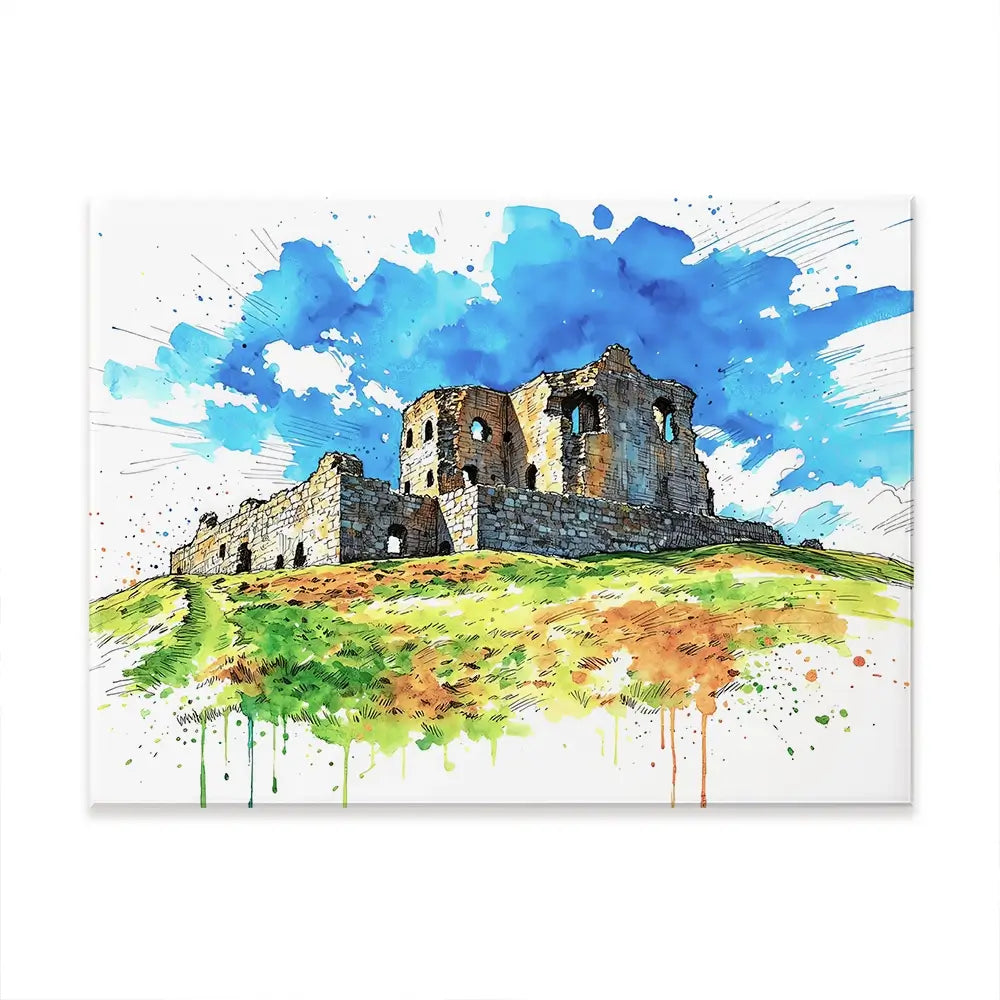 Auchindoun Castle Canvas Print Auchindoun Castle Canvas Print wall art product David Alexander Elder