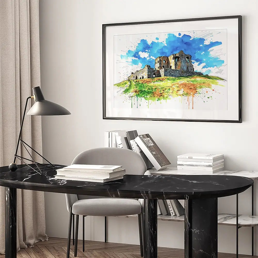 Auchindoun Castle Framed Art Print Auchindoun Castle Framed Art Print wall art product David Alexander Elder