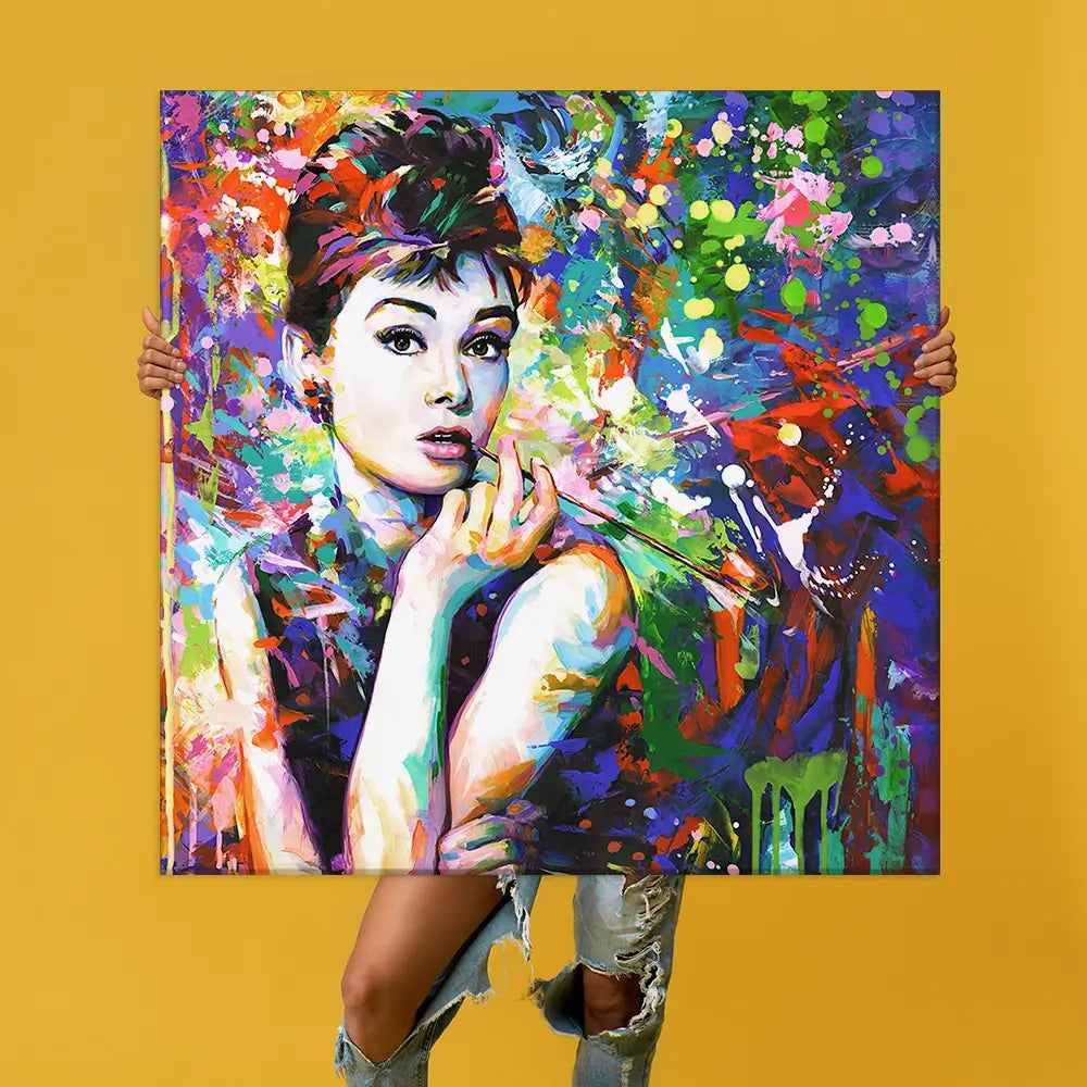 Audrey Hepburn Oversized Canvas Print Audrey Hepburn Oversized Canvas Print wall art product Art Print Shop