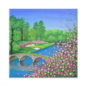 Augusta In Bloom Square Canvas Print Augusta In Bloom Square Canvas Print wall art product Jo Gough