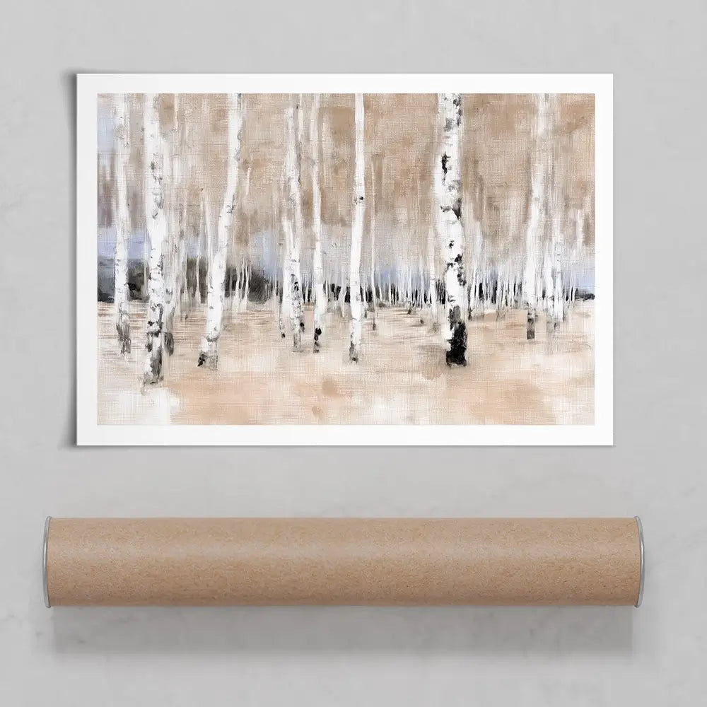 Autumn Birch Grove Art Print Autumn Birch Grove Art Print wall art product Chromatic Storm Studio