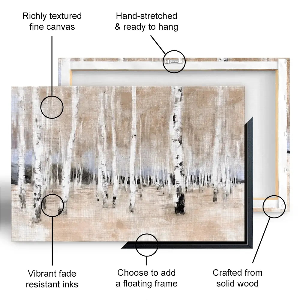 Autumn Birch Grove Canvas Print Autumn Birch Grove Canvas Print wall art product Chromatic Storm Studio