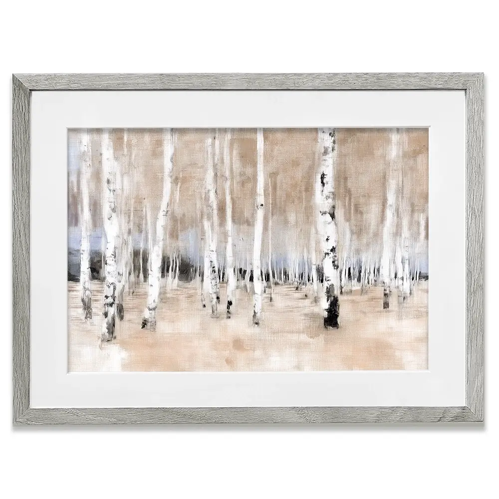 Autumn Birch Grove Framed Art Print Autumn Birch Grove Framed Art Print wall art product Chromatic Storm Studio