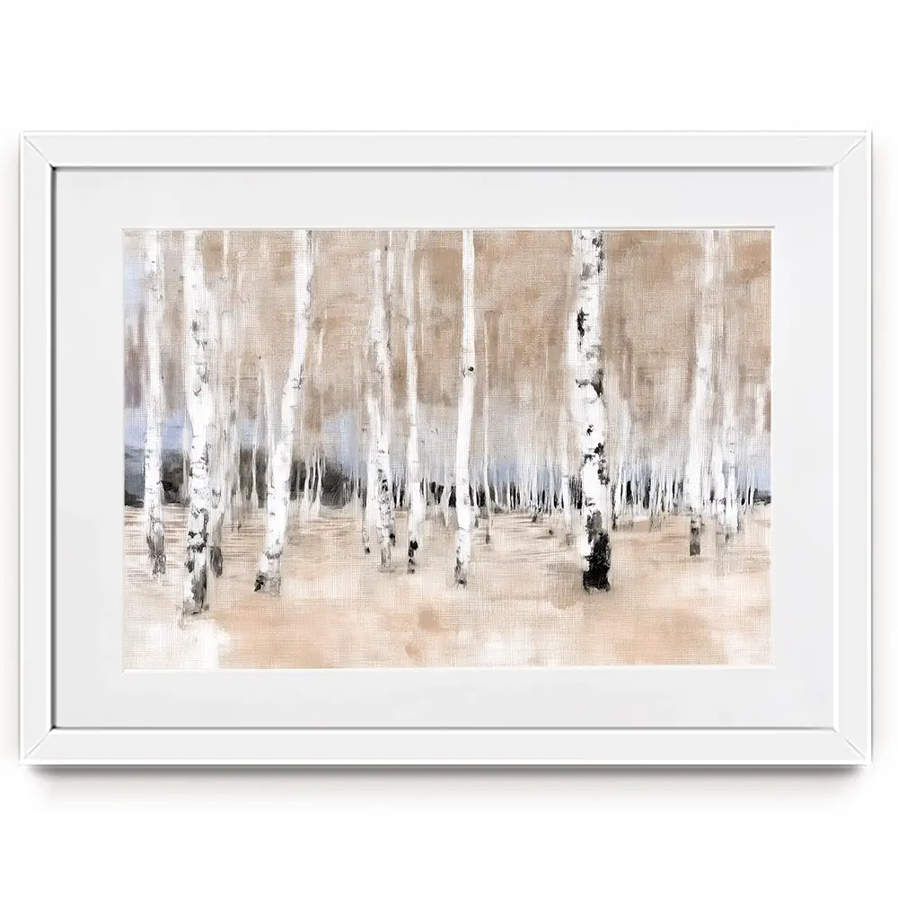 Autumn Birch Grove Framed Art Print Autumn Birch Grove Framed Art Print wall art product Chromatic Storm Studio