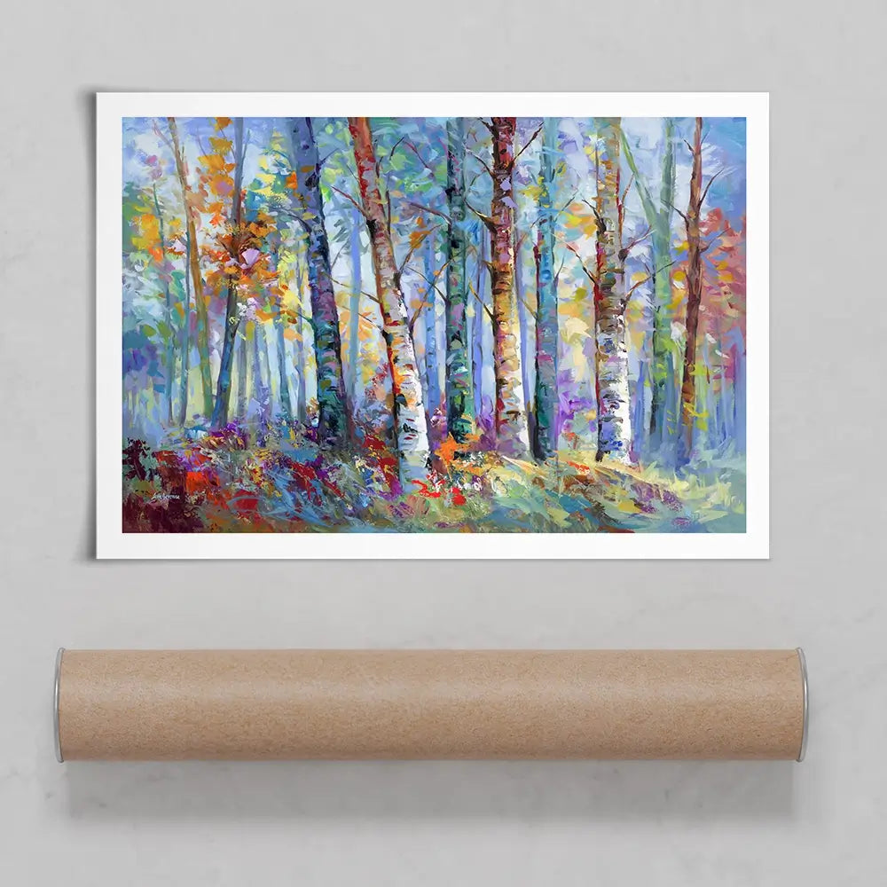 Autumn Birches Art Print Autumn Birches Art Print wall art product Leon Devenice