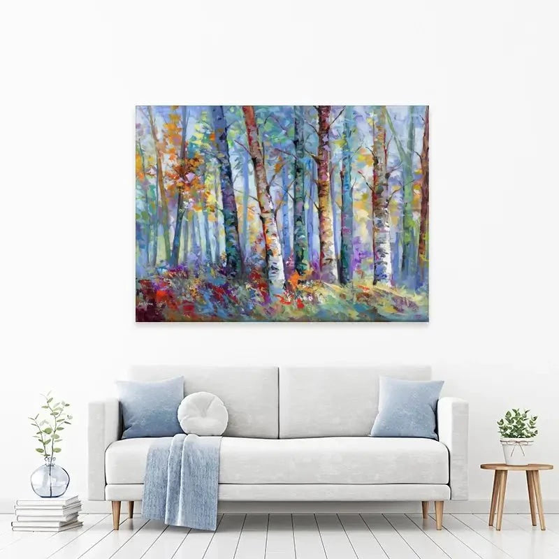 Autumn Birches Canvas Print Autumn Birches Canvas Print wall art product Leon Devenice