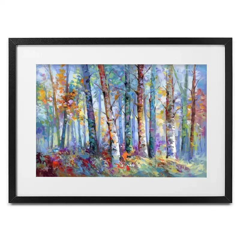 Autumn Birches Framed Art Print Autumn Birches Framed Art Print wall art product Leon Devenice