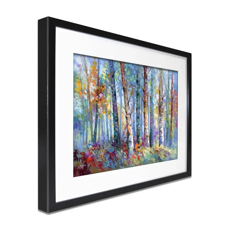 Autumn Birches Framed Art Print Autumn Birches Framed Art Print wall art product Leon Devenice