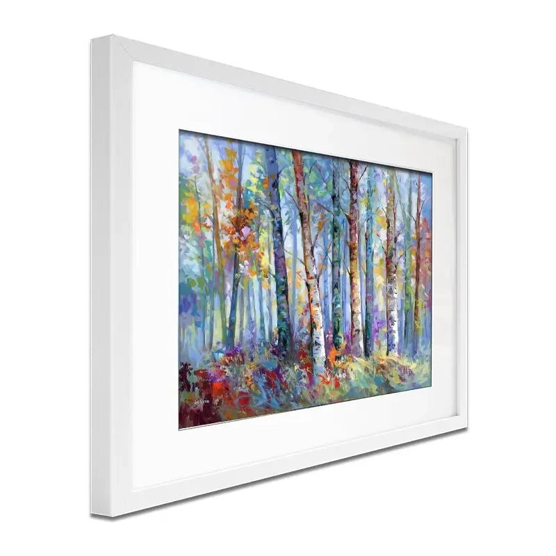 Autumn Birches Framed Art Print Autumn Birches Framed Art Print wall art product Leon Devenice