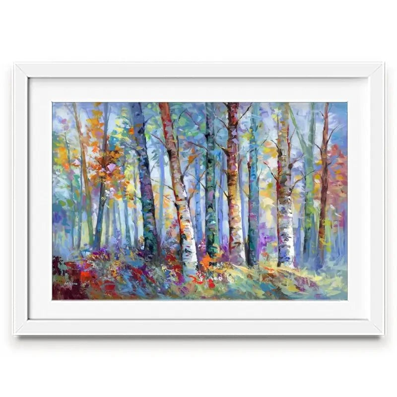 Autumn Birches Framed Art Print Autumn Birches Framed Art Print wall art product Leon Devenice
