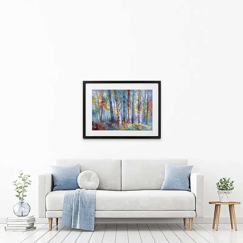 Autumn Birches Framed Art Print Autumn Birches Framed Art Print wall art product Leon Devenice
