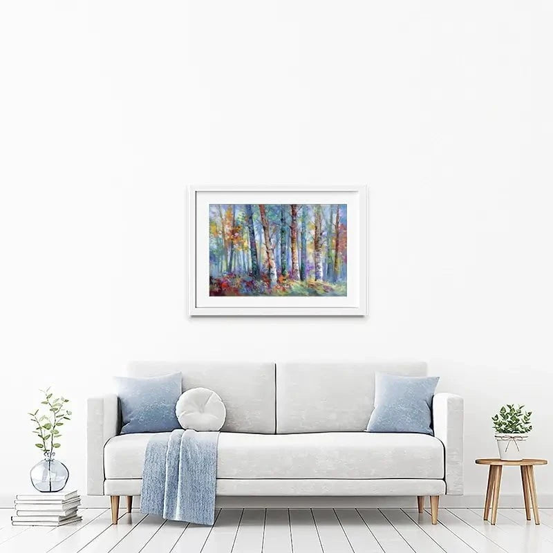 Autumn Birches Framed Art Print Autumn Birches Framed Art Print wall art product Leon Devenice