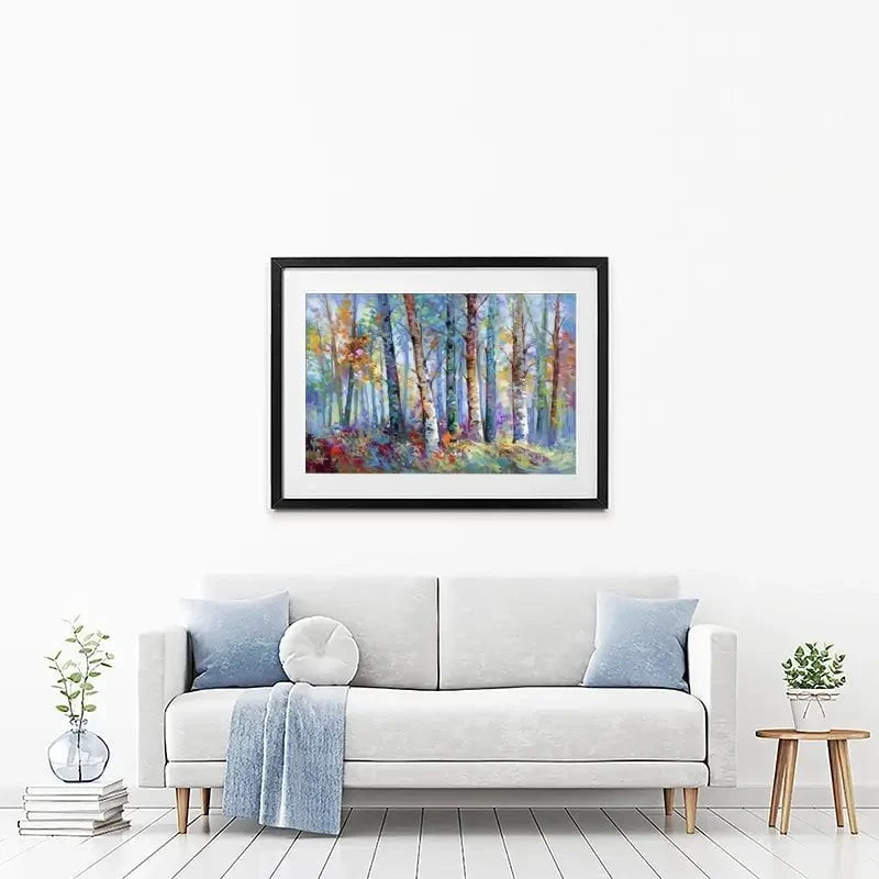 Autumn Birches Framed Art Print Autumn Birches Framed Art Print wall art product Leon Devenice