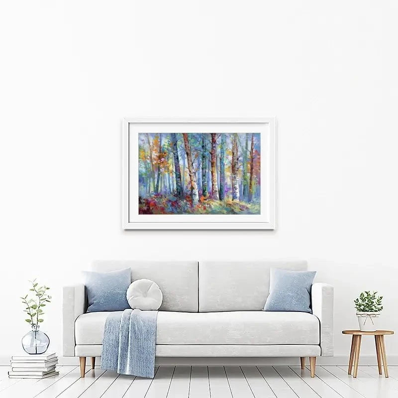 Autumn Birches Framed Art Print Autumn Birches Framed Art Print wall art product Leon Devenice